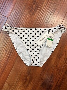 Hula Honey White and Black Polka Dot Bikini Bottom